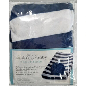 Koala Baby Essentials Deluxe Changing Pad (Cover Only) Navy Blue /White Stripes